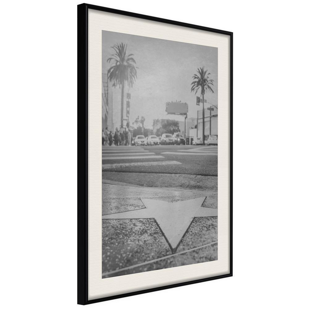 Black and white Wall Frame - Walk of Fame-artwork for wall with acrylic glass protection