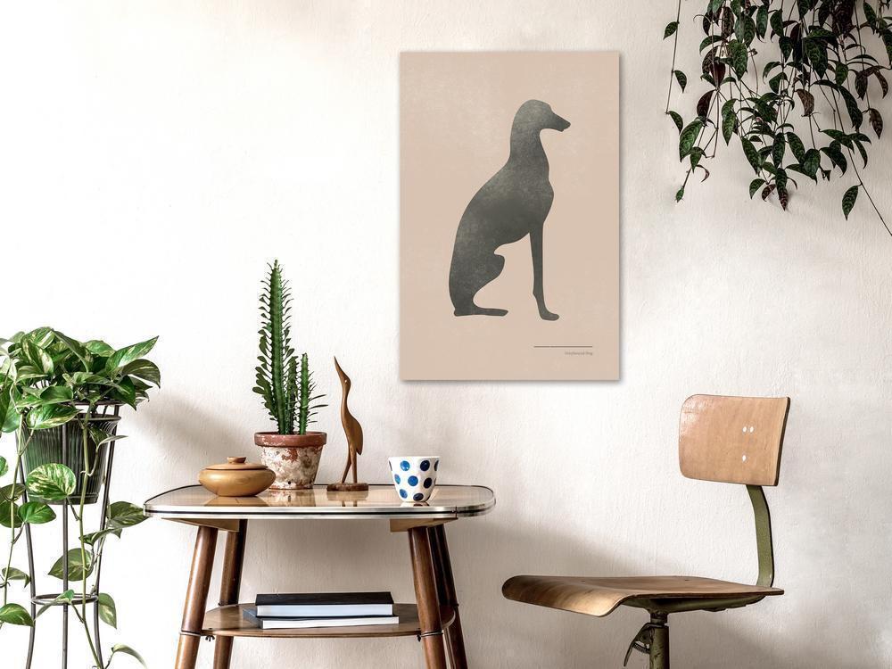 Canvas Print - Calm Greyhound (1 Part) Vertical-ArtfulPrivacy-Wall Art Collection