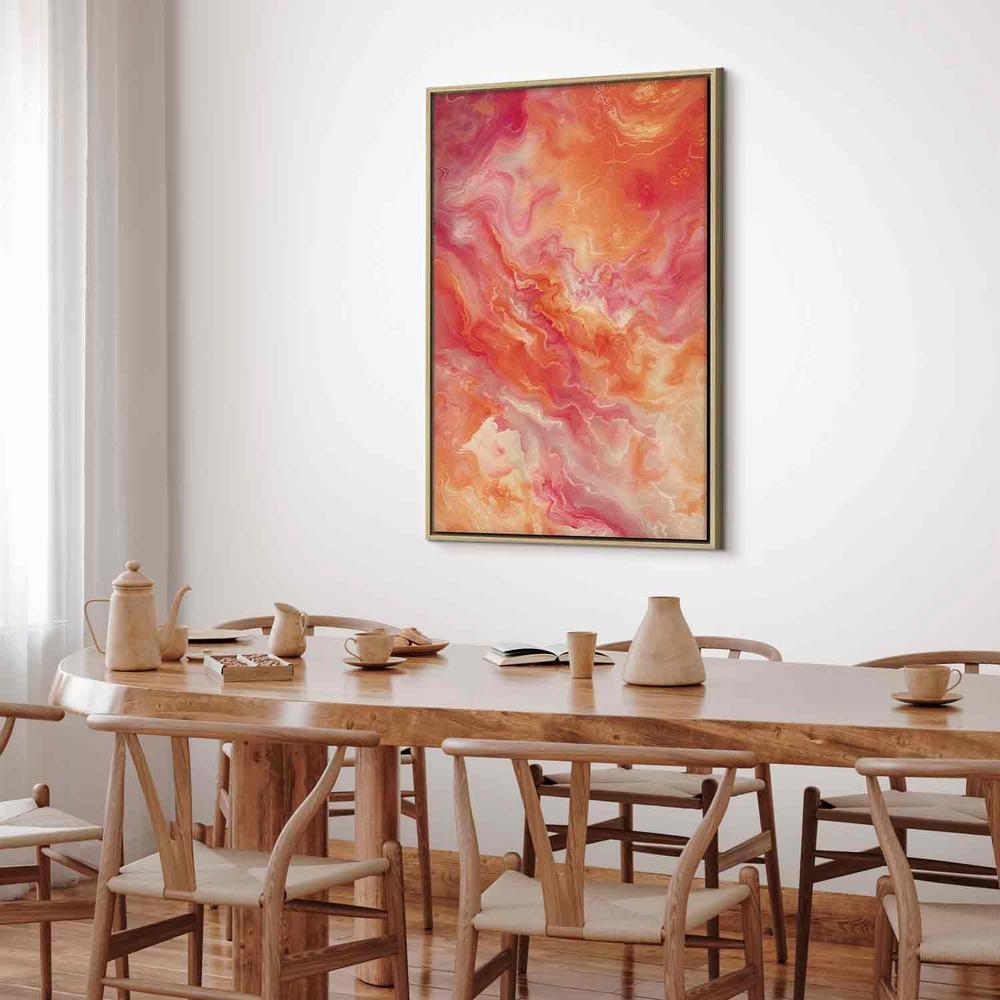 Canvas Print - Fiery Colors - Dynamic Shapes in Colors of Fire and Pink