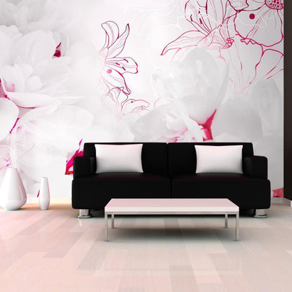 Wall Mural - Enveloped in white-Wall Murals-ArtfulPrivacy