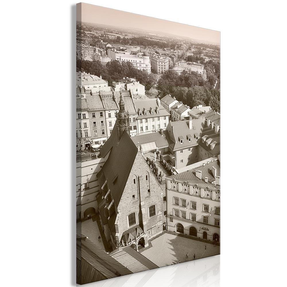 Canvas Print - Cracow: Old City (1 Part) Vertical-ArtfulPrivacy-Wall Art Collection