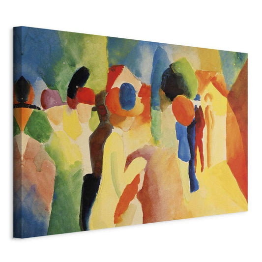 Canvas Print - With a Yellow Jacket (August Macke)