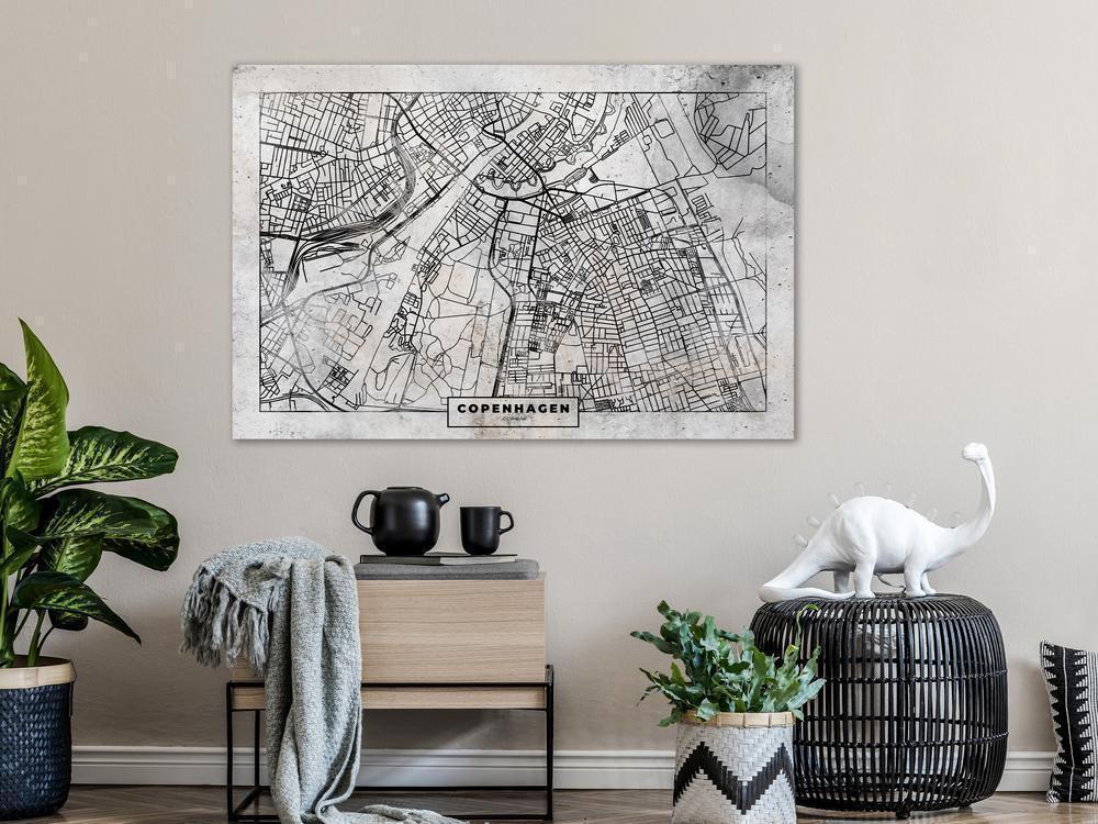 Canvas Print - Copenhagen Plan (1 Part) Wide-ArtfulPrivacy-Wall Art Collection