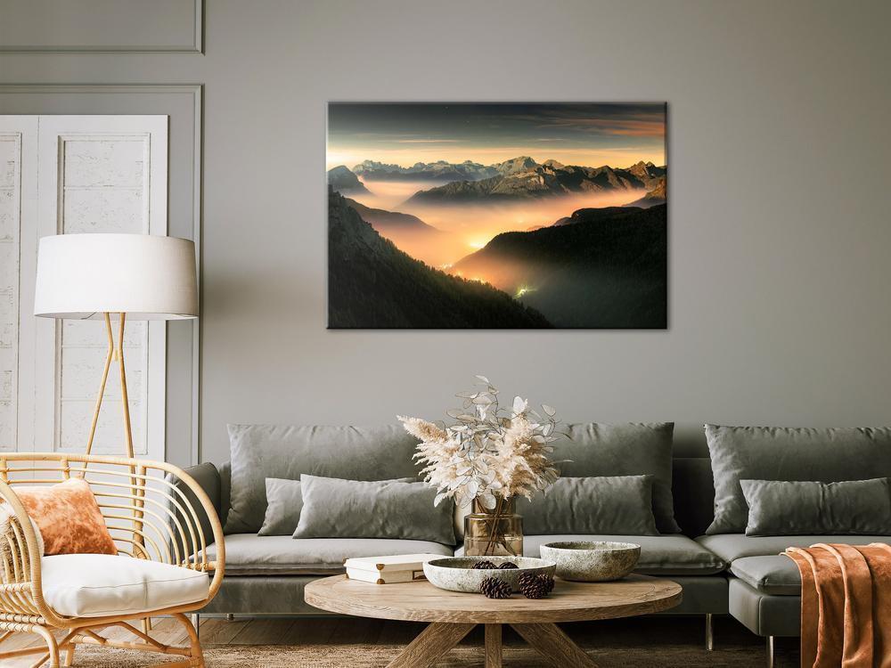 Canvas Print - Mountain Breath (1 Part) Wide - Third Variant-ArtfulPrivacy-Wall Art Collection