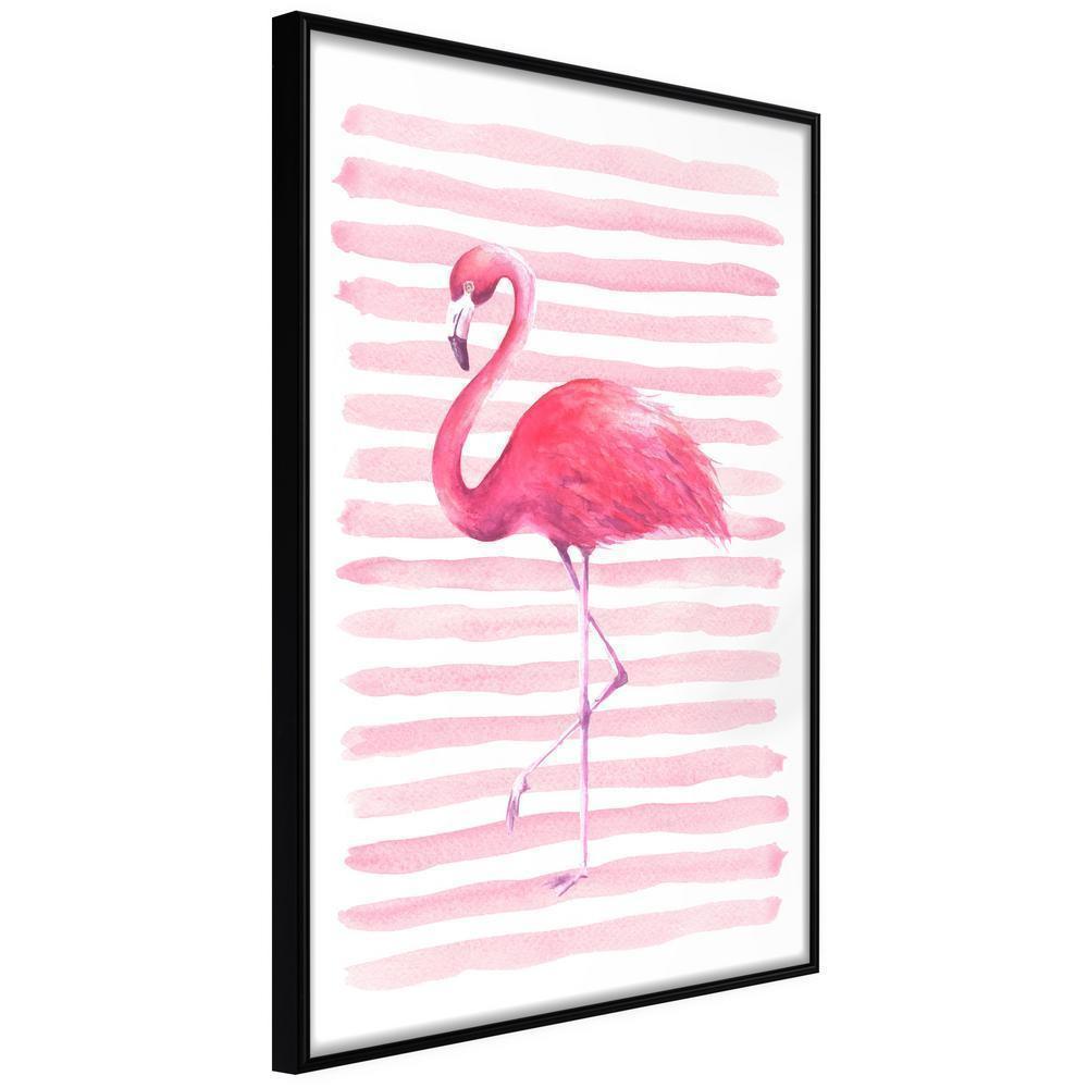 Nursery Room Wall Frame - Pink Flamingo-artwork for wall with acrylic glass protection