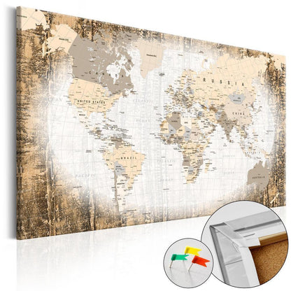 Cork board Canvas with design - Decorative Pinboard - Enclave of the World-ArtfulPrivacy