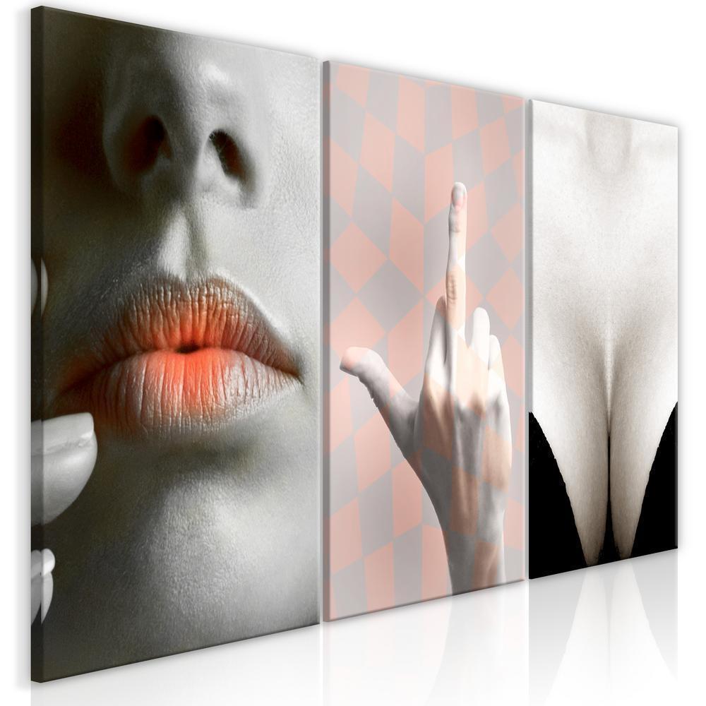 Canvas Print - Femininity (3 Parts)-ArtfulPrivacy-Wall Art Collection