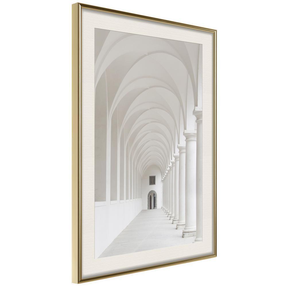 Photography Wall Frame - White Colonnade-artwork for wall with acrylic glass protection