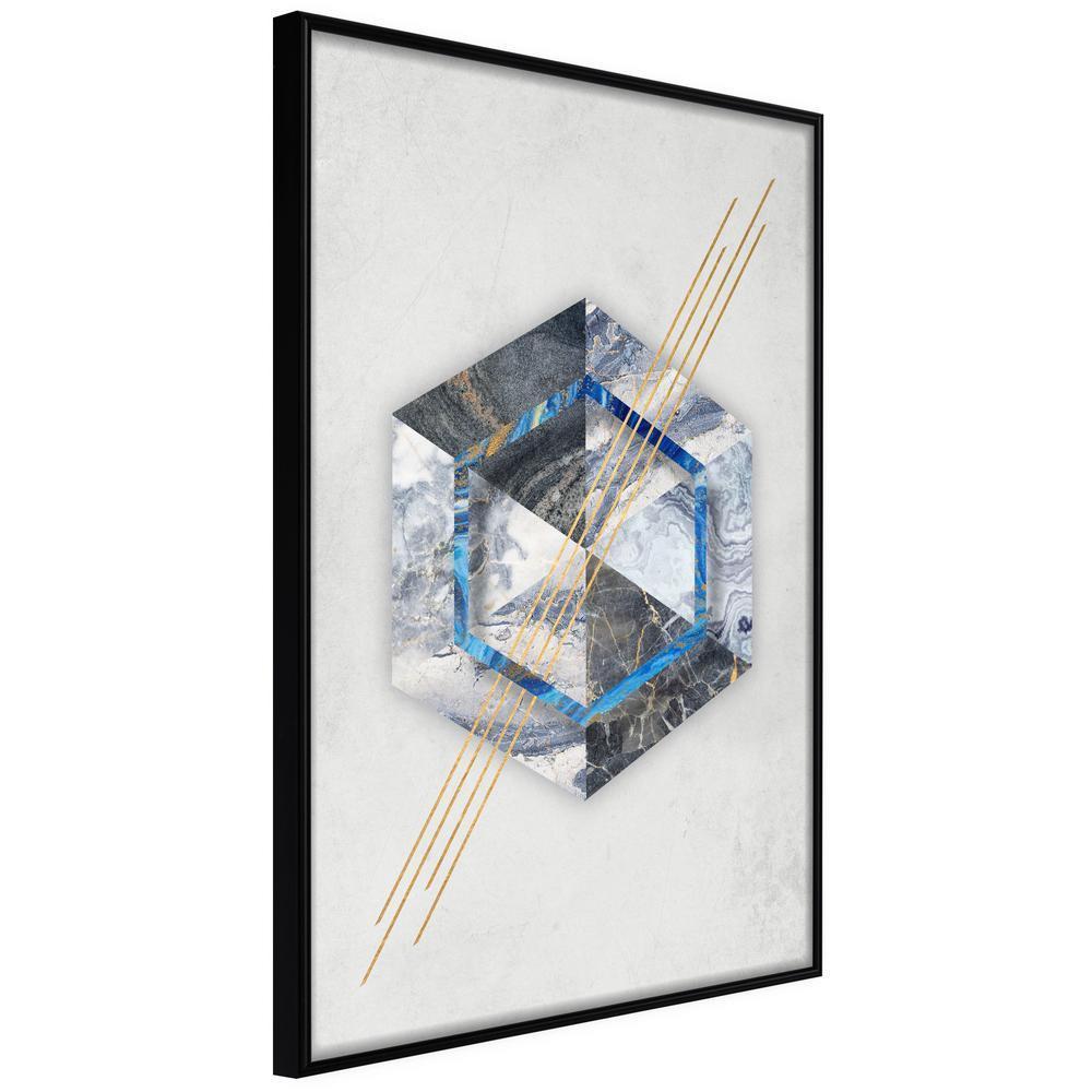 Abstract Poster Frame - Marble Composition II-artwork for wall with acrylic glass protection