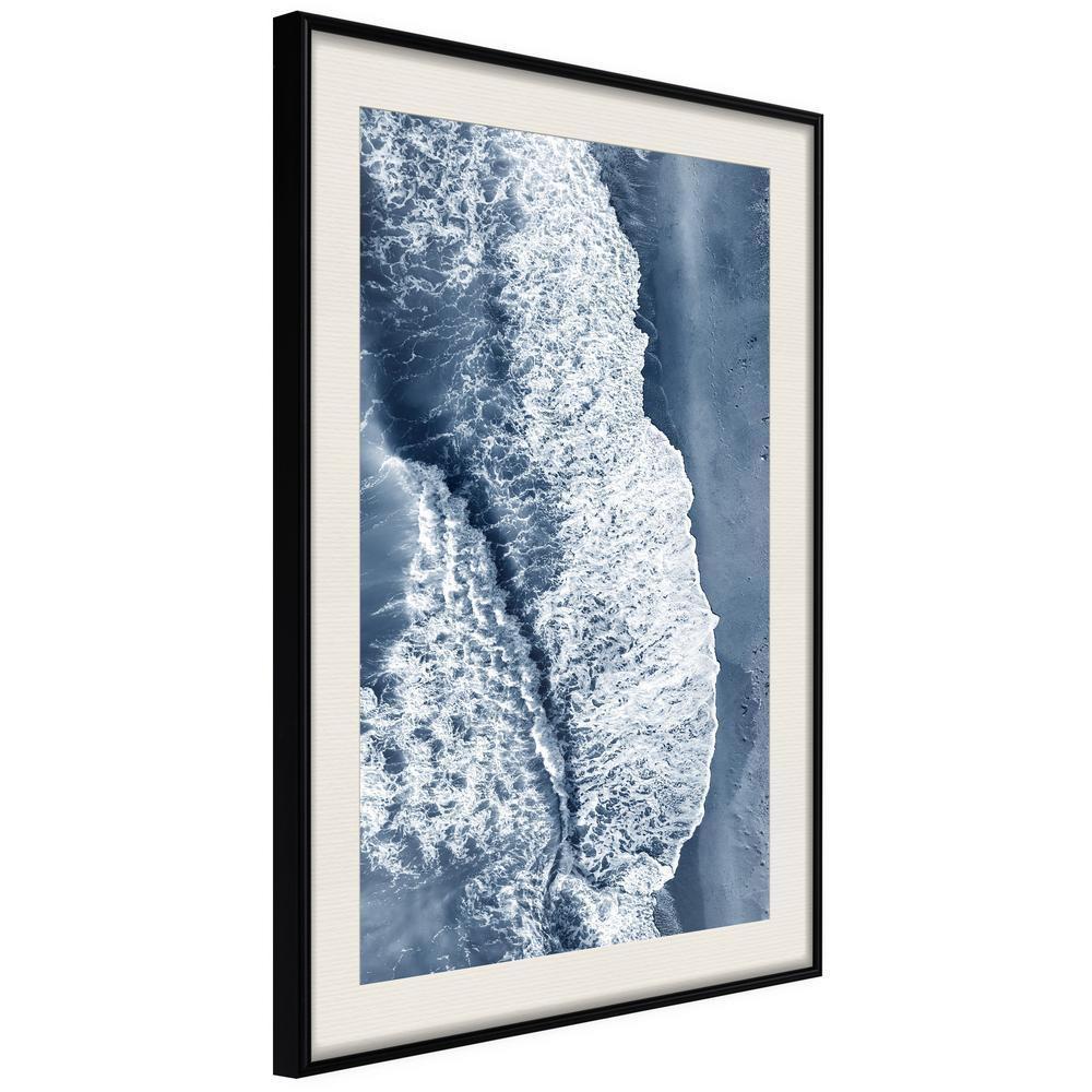 Seascape Framed Poster - Surf-artwork for wall with acrylic glass protection