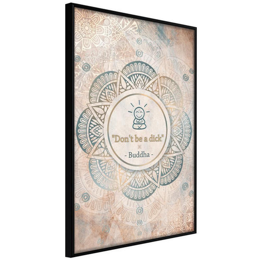 Motivational Wall Frame - Buddha Is Right-artwork for wall with acrylic glass protection