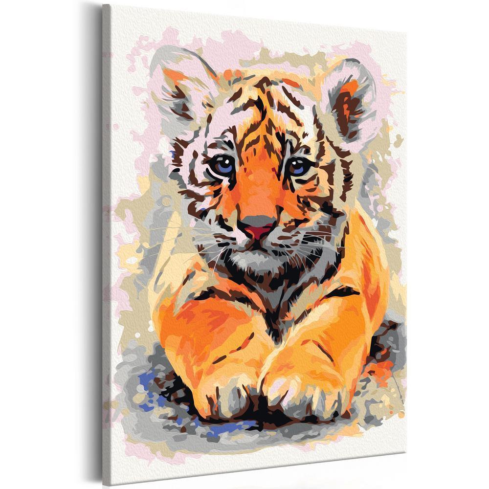 Start learning Painting - Paint By Numbers Kit - Baby Tiger - new hobby