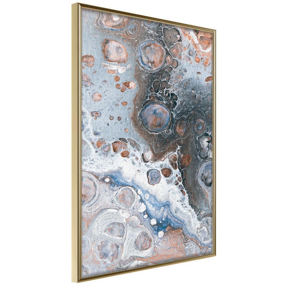 Abstract Poster Frame - Surface of the Unknown Planet II-artwork for wall with acrylic glass protection