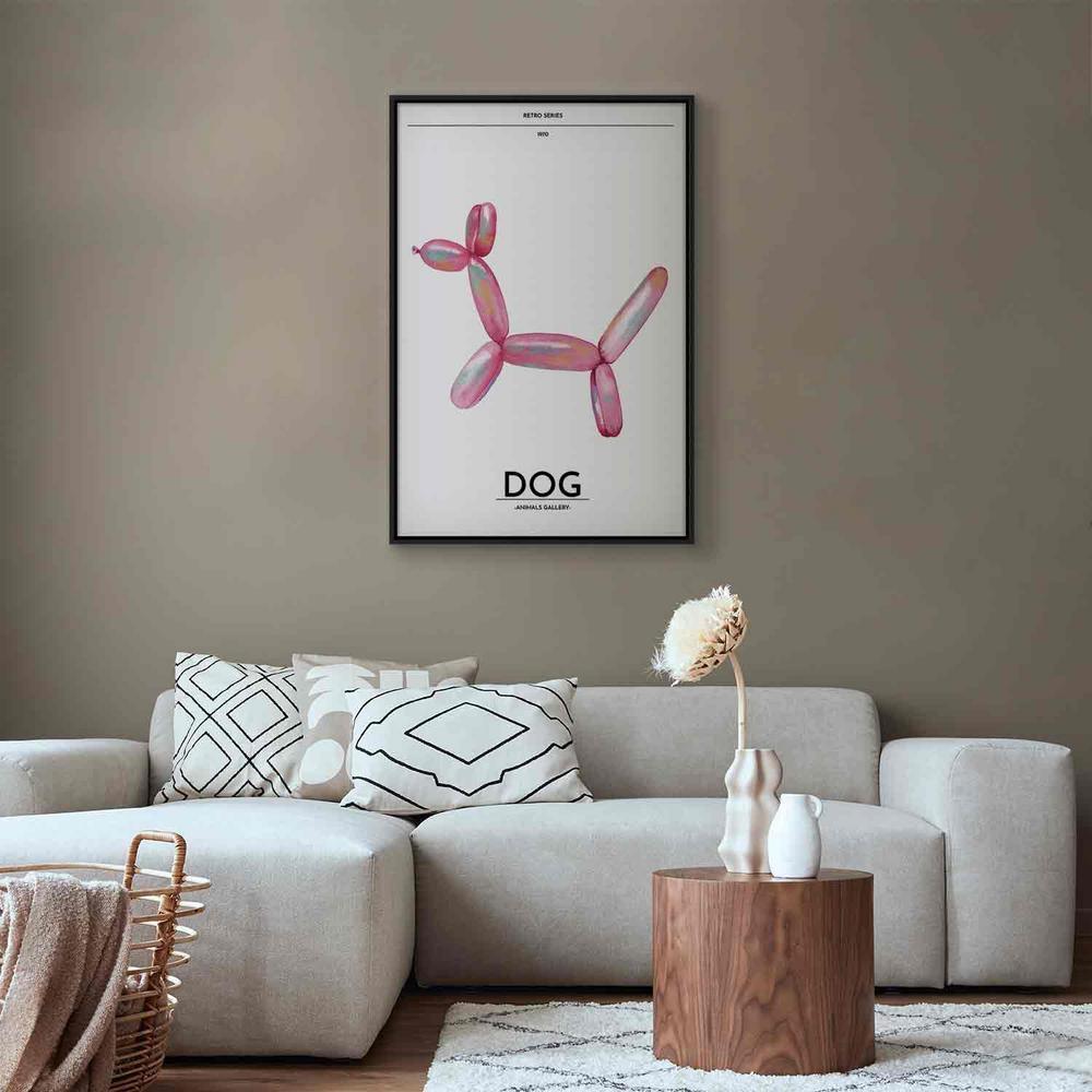 Impression sur toile - Holo-Dog - Chien coloré au style rétro