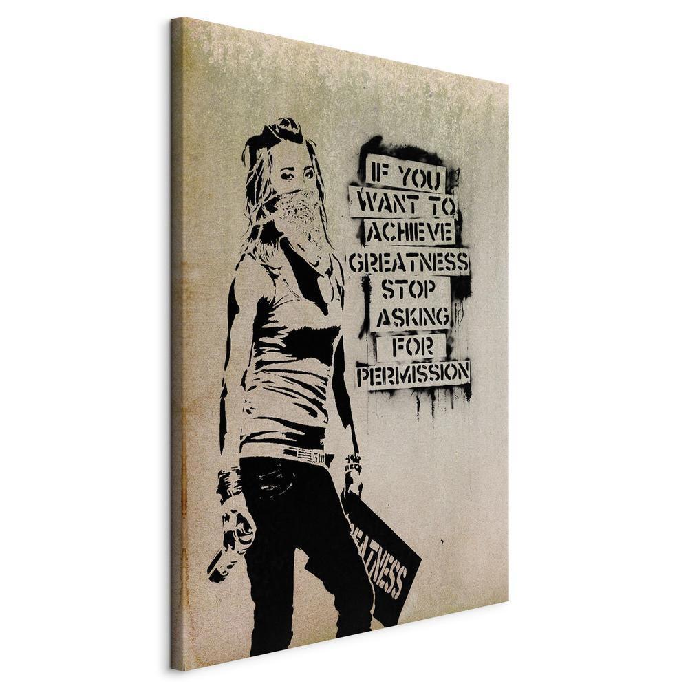 Canvas Print - Graffiti Slogan by Banksy-ArtfulPrivacy-Wall Art Collection