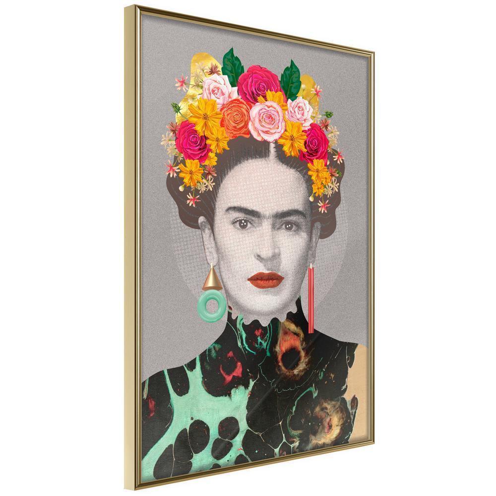 Wall Decor Portrait - Charismatic Frida-artwork for wall with acrylic glass protection