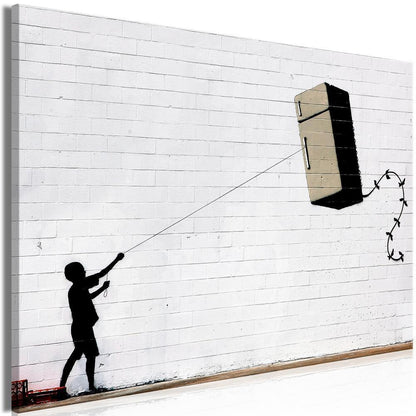 Canvas Print - Flying Fridge (1 Part) Wide-ArtfulPrivacy-Wall Art Collection