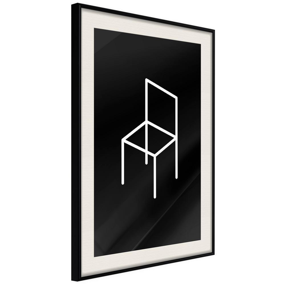 Black and White Framed Poster - My Spot-artwork for wall with acrylic glass protection