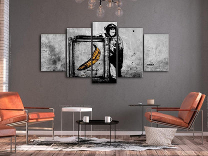 Canvas Print - Proud Monkey (5 Parts) Wide-ArtfulPrivacy-Wall Art Collection