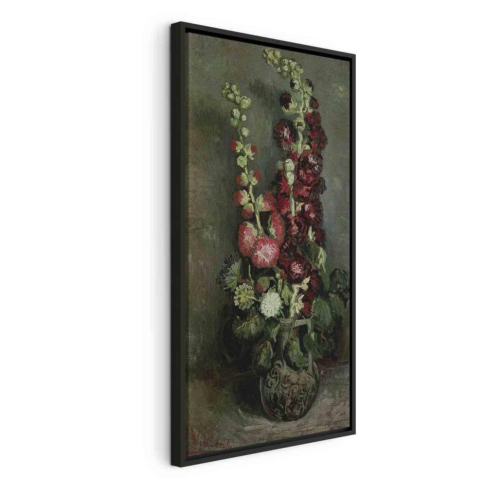 Impression sur toile - Vase de roses trémières (Vincent Van Gogh)