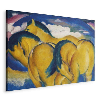 Canvas Print - Little Yellow Horses (Franz Marc)