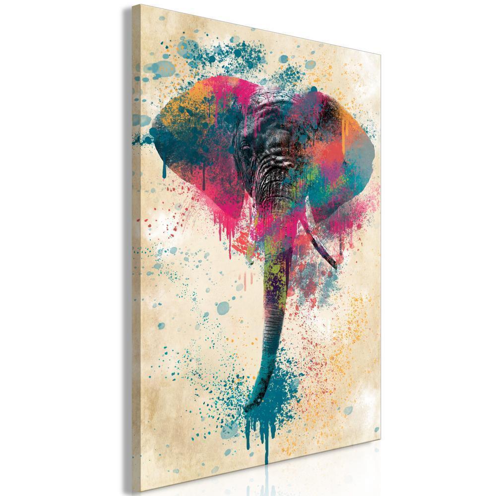 Canvas Print - Elephant Trunk (1 Part) Vertical-ArtfulPrivacy-Wall Art Collection
