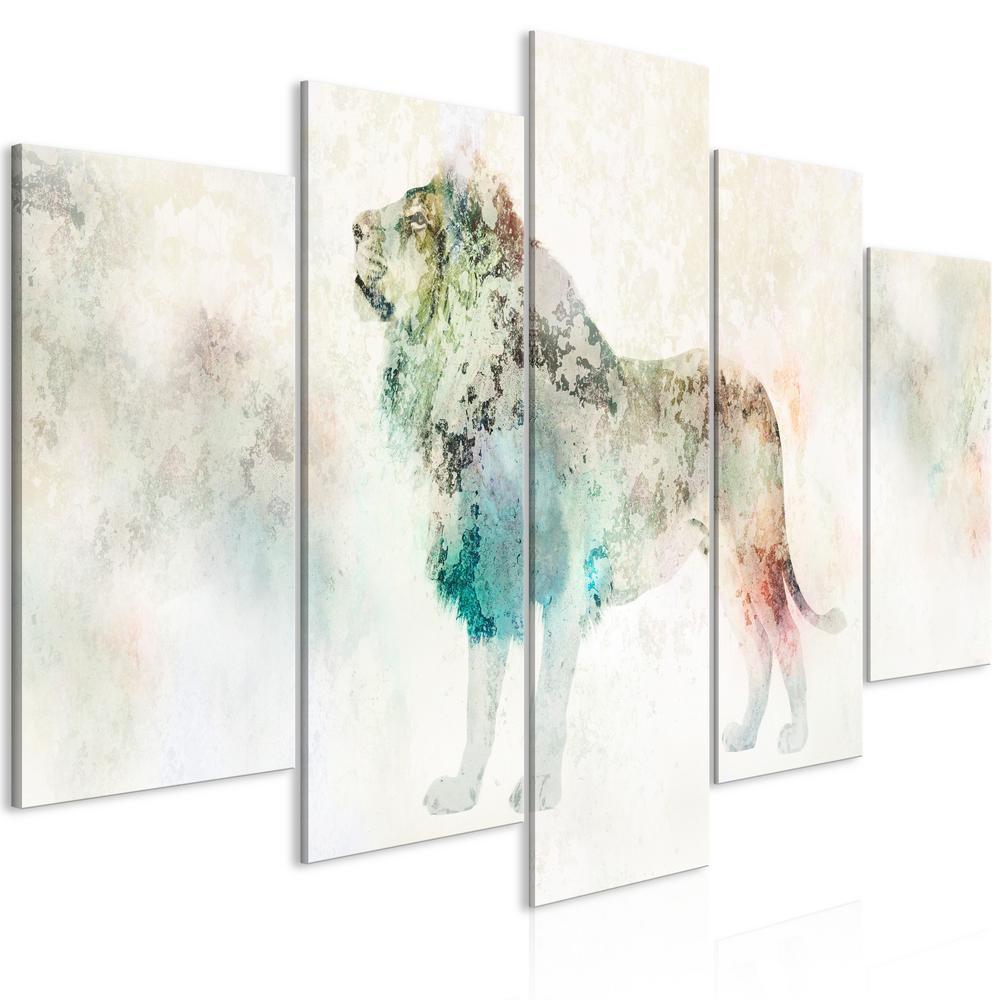 Canvas Print - Colourful King (5 Parts) Wide-ArtfulPrivacy-Wall Art Collection