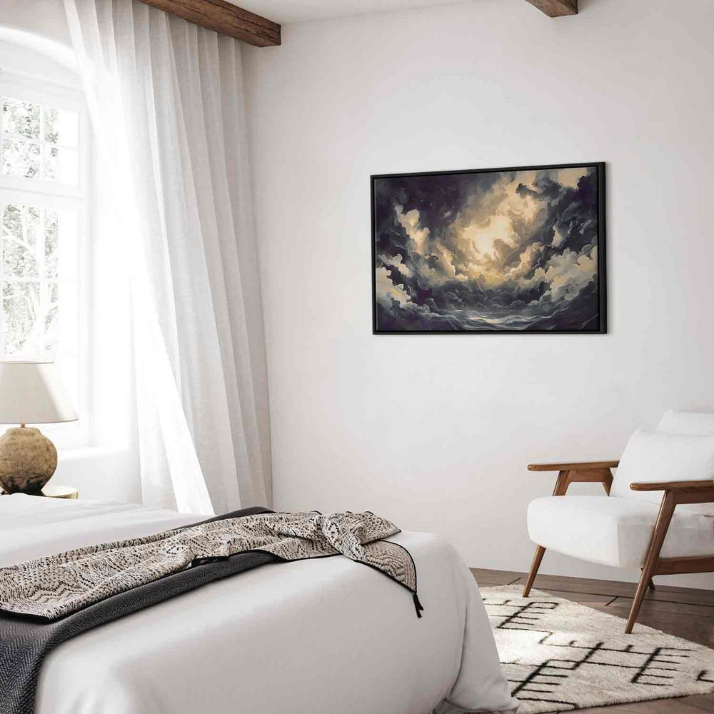 Canvas Print - Epic Light Play: The Sun Battling for Dominance Over the Clouds