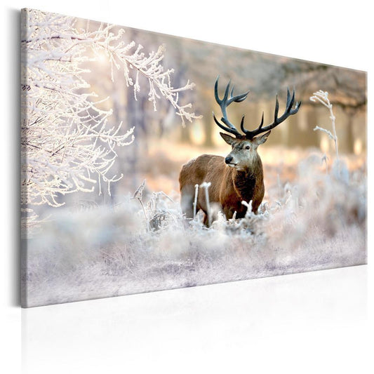 Canvas Print - Deer in the Cold-ArtfulPrivacy-Wall Art Collection