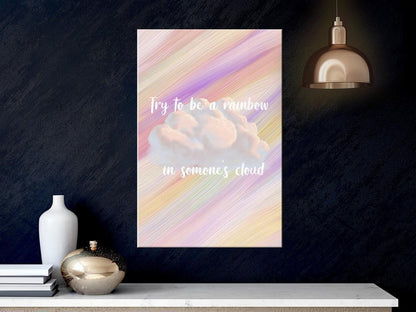 Canvas Print - Try to Be a Rainbow (1 Part) Vertical-ArtfulPrivacy-Wall Art Collection