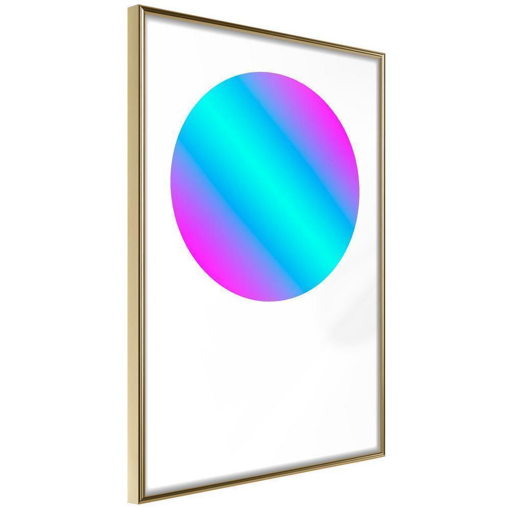 Abstract Poster Frame - Ultraviolet I-artwork for wall with acrylic glass protection