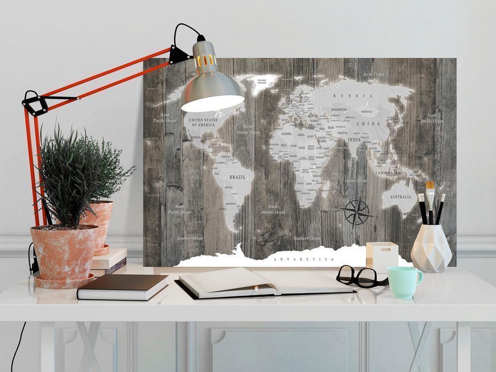 Cork board Canvas with design - Decorative Pinboard - World of Wood-ArtfulPrivacy
