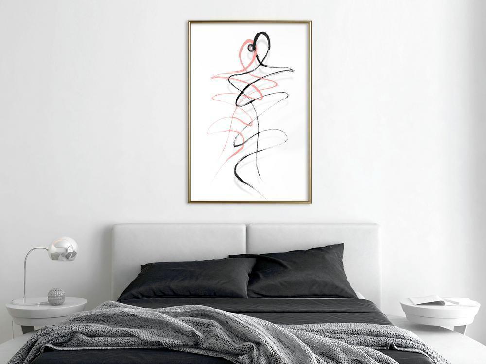 Abstract Poster Frame - Dancing Souls-artwork for wall with acrylic glass protection