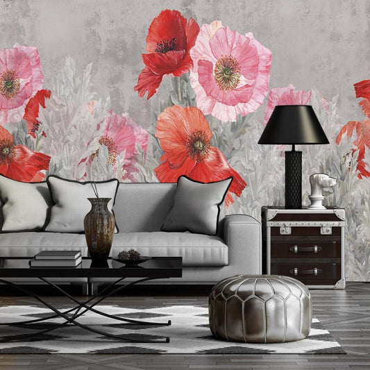 Wall Mural - Gray Meadow-Wall Murals-ArtfulPrivacy