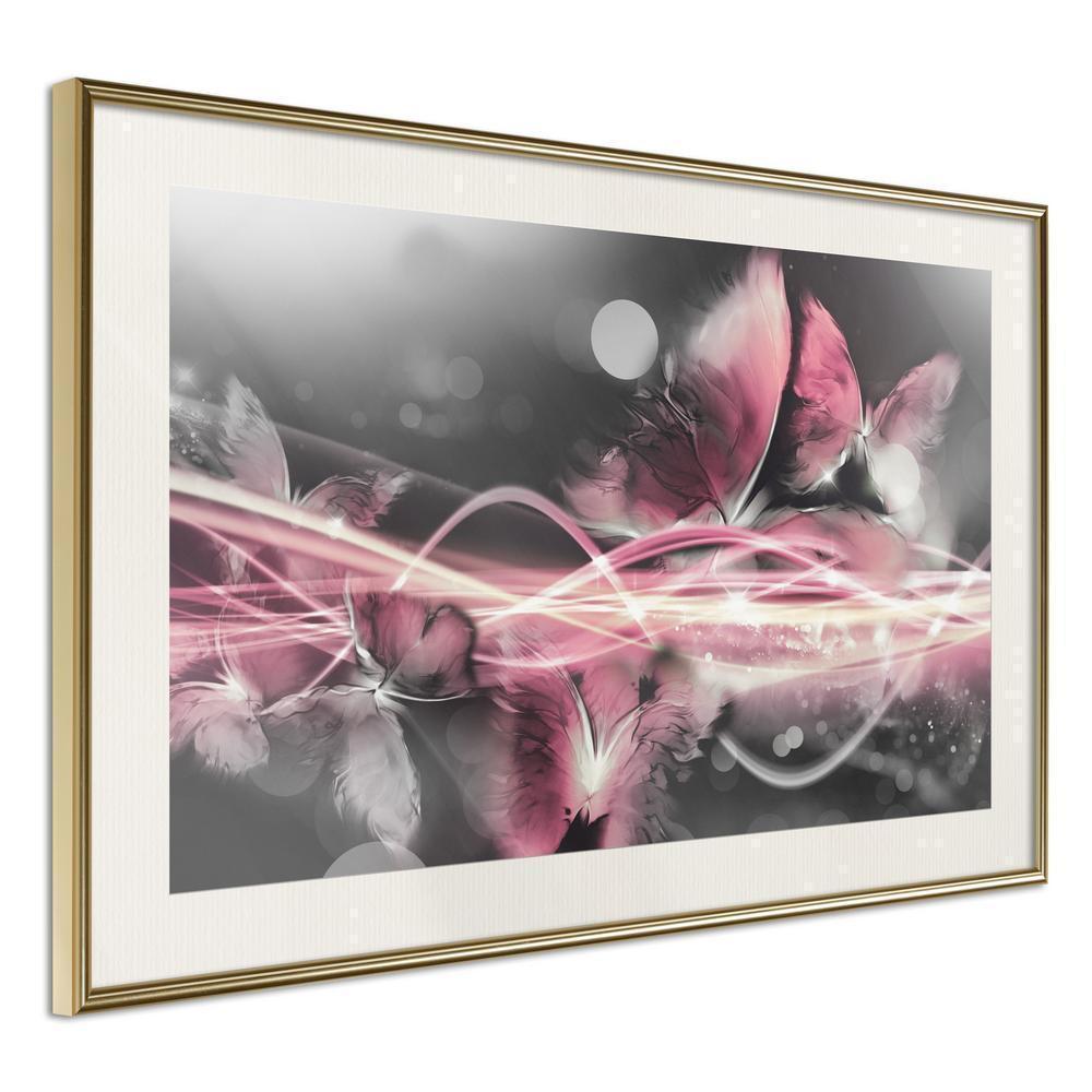 Abstract Poster Frame - Moments Like Butterflies-artwork for wall with acrylic glass protection