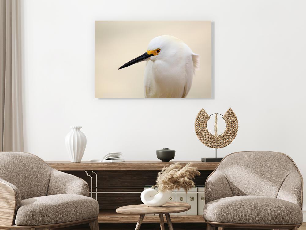 Canvas Print - Snowy Egret (1 Part) Wide-ArtfulPrivacy-Wall Art Collection