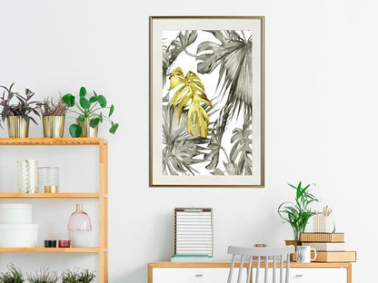 Botanical Wall Art - Extraordinary Leaf-artwork for wall with acrylic glass protection