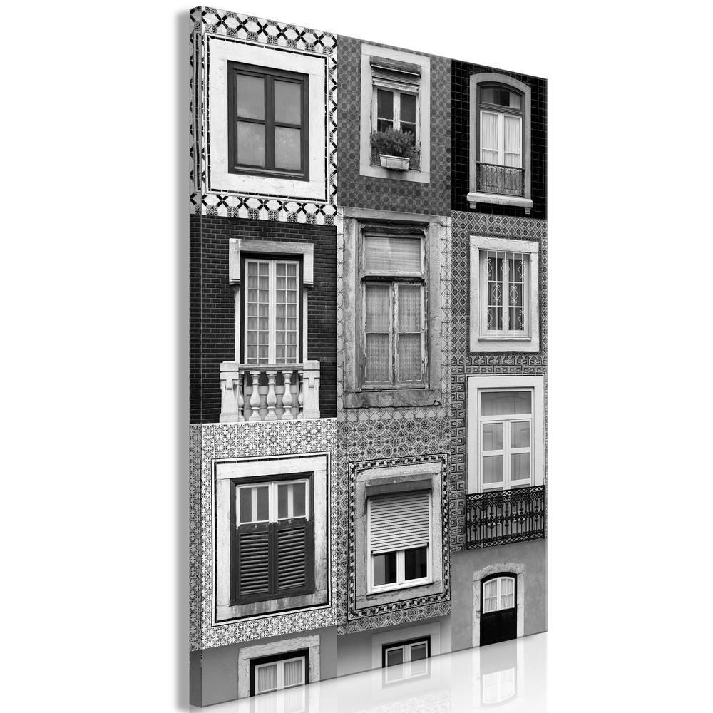 Canvas Print - Patterned Windows (1 Part) Vertical-ArtfulPrivacy-Wall Art Collection