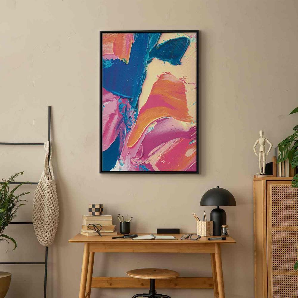 Canvas Print - Energetic Shapes - Dynamic Oil Paint Composition on Canvas