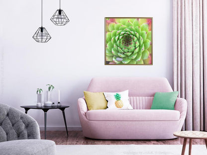 Botanical Wall Art - Stone Rose (Square)-artwork for wall with acrylic glass protection