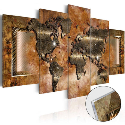 Durable Plexiglas Decorative Print - Acrylic Print - Steel Map - ArtfulPrivacy