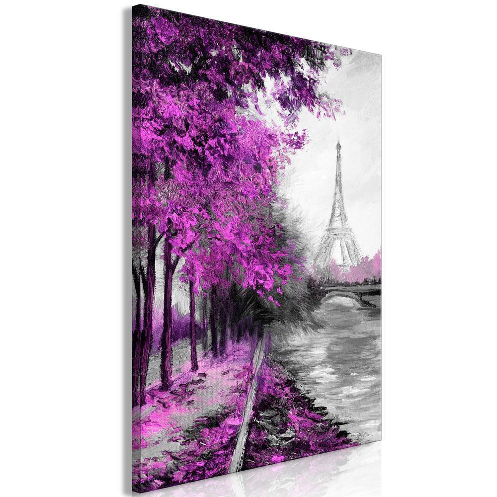 Canvas Print - Paris Channel (1 Part) Vertical Pink-ArtfulPrivacy-Wall Art Collection