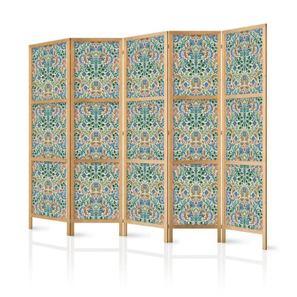 Japanese Room Divider - Retro Vintage Intricate and Rich Pattern in Victorian Style