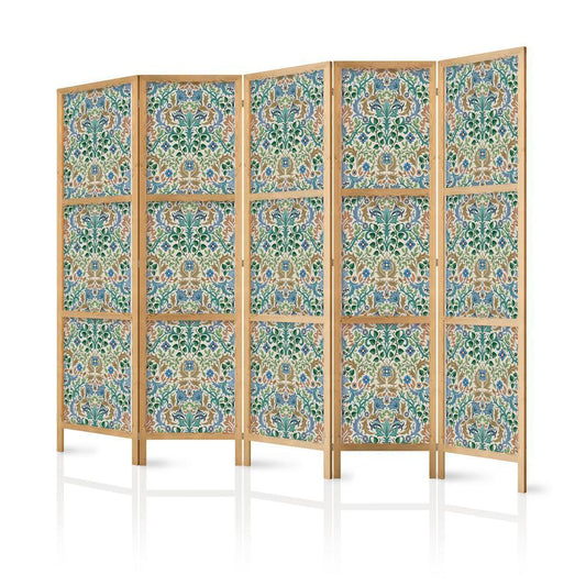 Japanese Room Divider - Retro Vintage Intricate and Rich Pattern in Victorian Style