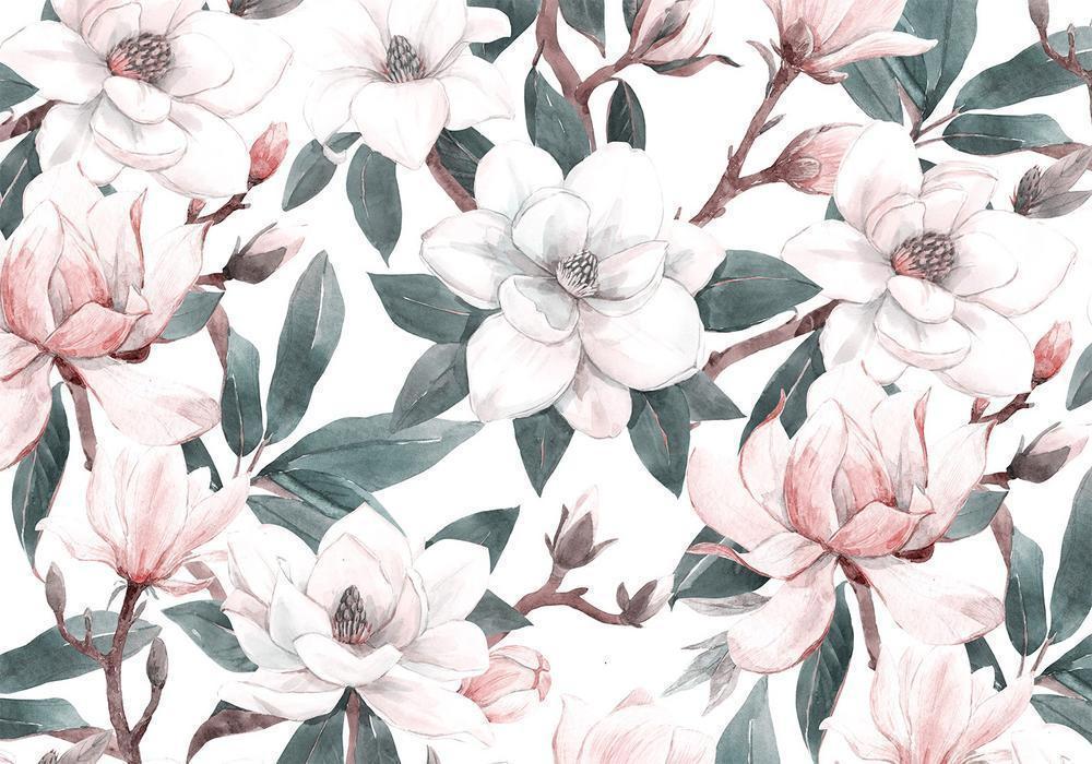 Wall Mural - Watercolor Magnolias - Second Variant