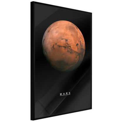 Framed Art - The Solar System: Mars-artwork for wall with acrylic glass protection