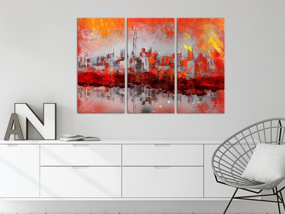 Canvas Print - New York Sunset (3 Parts)-ArtfulPrivacy-Wall Art Collection