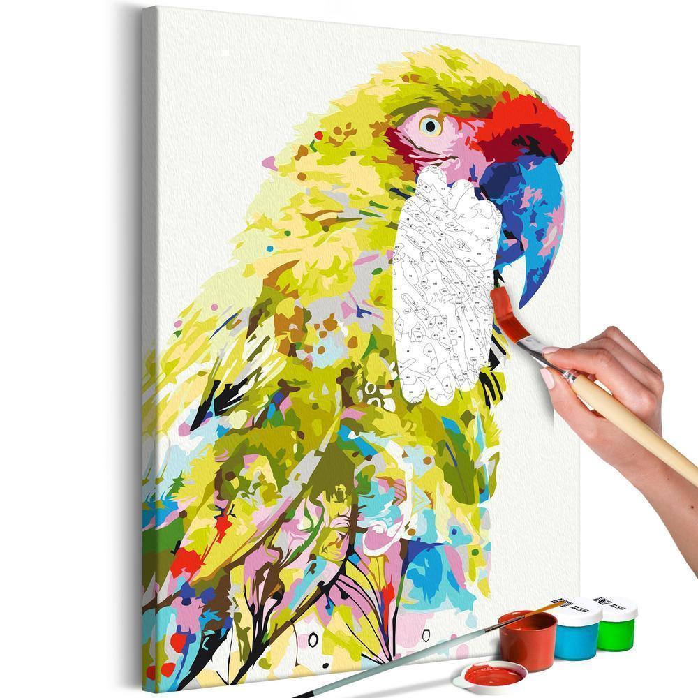 Start learning Painting - Paint By Numbers Kit - Tropical Parrot - new hobby