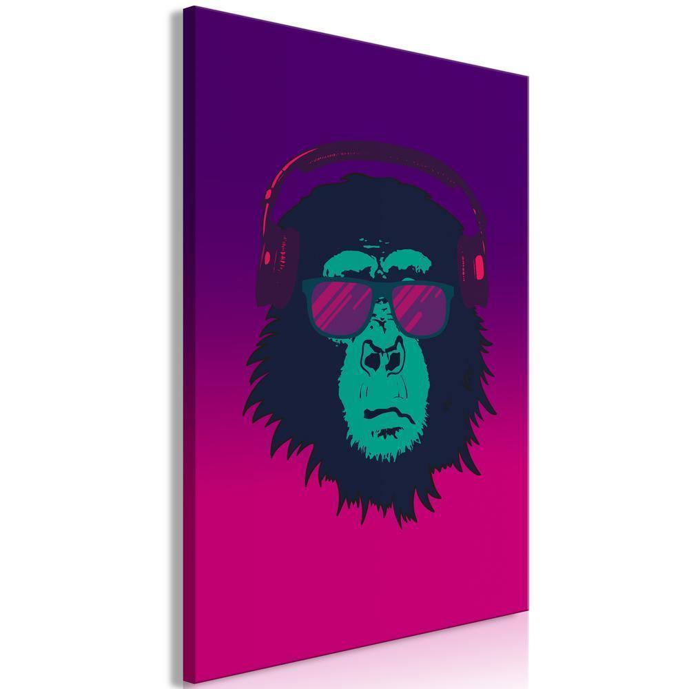 Canvas Print - Gansta Chimp (1 Part) Vertical-ArtfulPrivacy-Wall Art Collection
