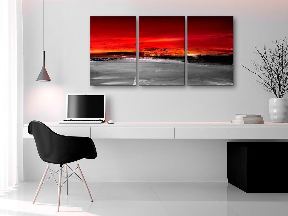 Canvas Print - Crimson Landscape (3 Parts)-ArtfulPrivacy-Wall Art Collection